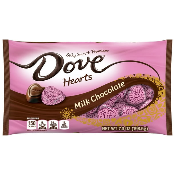 Dove Milk Chocolate Hearts, Valentines Day Candy (7 Ounces) Walmart