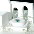 thumbnail image 4 of Rosec Jewels Nature Inspired Ring for Women, Emerald Flower Ring with Diamond (AAA Quality), 10K White Gold, US 7.00, 4 of 8