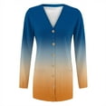 thumbnail image 6 of Delayuji Women’s Long Cardigan Gradient Color Lightweight Soft Knit Cardigan For Women Long Sleeve Open Front Tops With Pockets Spring Trendy, 6 of 6