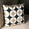 thumbnail image 3 of Edie At Home Kaleidoscope Applique Decorative Pillow, 18x18, Black & Gold, 3 of 3