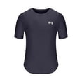 thumbnail image 6 of ALLLIST Short Sleeve Workout Tops Black Crew Neck Solid Casual T-Shirts Muscle Cotton Men's T-Shirts, 6 of 7