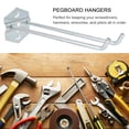 thumbnail image 4 of WEAVILUX 4Pack Pegboard Hooks Curved Galvanized Steel for Tool Organization 7.9x2.5x2.2in, 4 of 7
