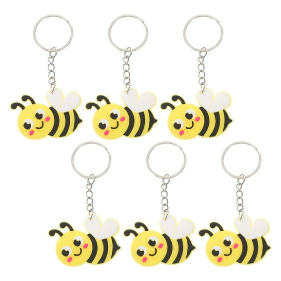 FRCOLOR  6 Pcs Pantry Bee Keychain Decorative Bag Backpack Hanging