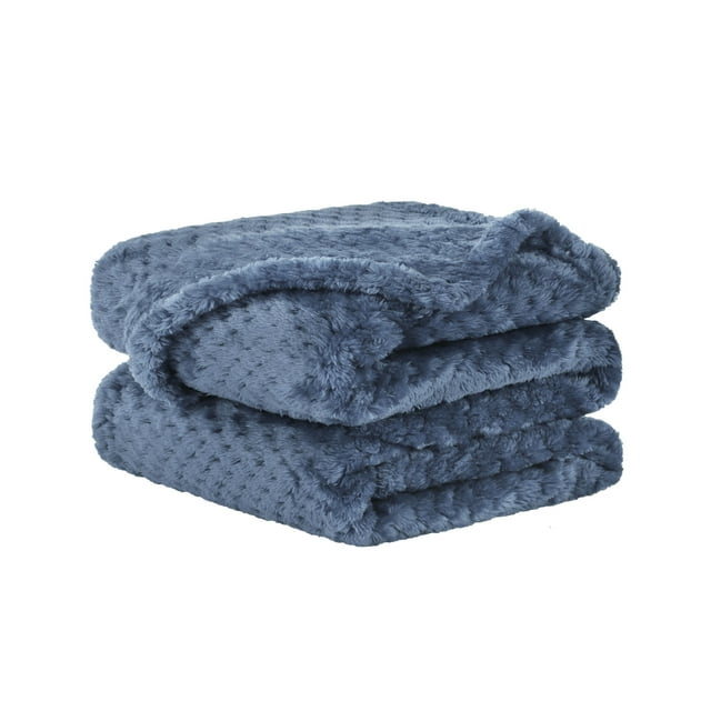 Unique Bargains Couverture de Lit en Molleton de Luxe en Maille Tissée