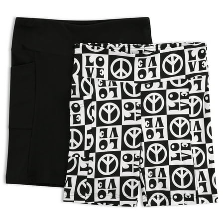 No Boundaries Juniors’ Bike Shorts  2-Pack