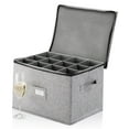 thumbnail image 1 of Caja de almacenamiento para flautas de champán STOZU, carcasa rígida con capacidad para 12 vasos, 1 of 6