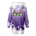 thumbnail image 4 of Vestidos Casuales Para Mujer 派对 Vestido Casual de Manga Larga Con Cuello Redondo y Estampado Navideño de Moda de Otoño E Invierno Para Mujer, 4 of 4