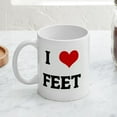 thumbnail image 3 of CafePress - I Love FEET Mug - 11 oz Ceramic Mug - Novelty Coffee Tea Cup, 3 of 3