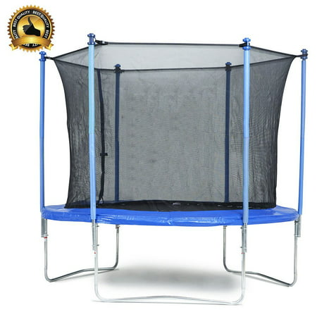 10 FT Trampoline Combo Bounce Jump Safety Enclosure Net W/Spring