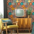 thumbnail image 3 of Naiovety Pegatinas de pared patrones Vintage niños bebé sala de estar arte PVC Interior dormitorio TV telón de fondo papel tapiz decorativo Decoración del hogar Tipo 2, 3 of 6