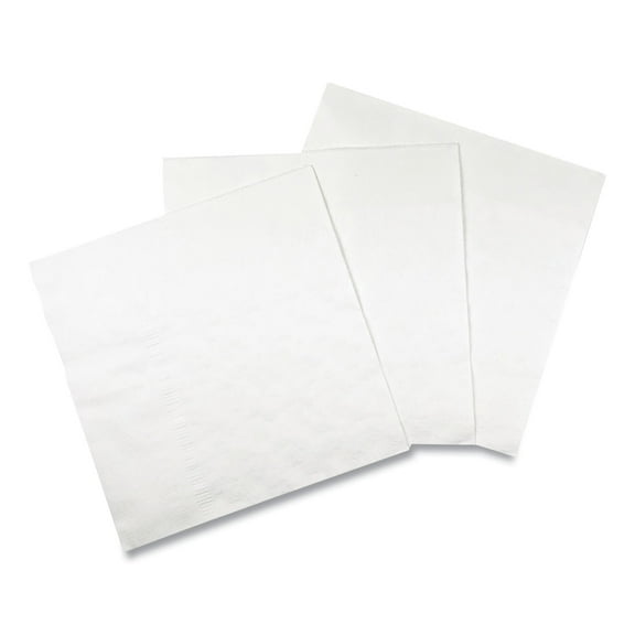 Boardwalk Dinner Napkin, 1-Ply, 17 x 17, White, 250/Pack, 12 Packs/Carton -BWK8307W