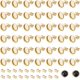 thumbnail image 1 of 80 piezas de aretes chapados en oro de 18 quilates de 8 mm, bandejas para aretes, bandejas de acero inoxidable con engaste de cabujón, hallazgos para aretes con aro y cierre., 1 of 9