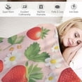 thumbnail image 3 of Nawypu  Strawberry Blanket | Plush Cozy Strawberry Flower Throw Blanket Strawberry Gifts for Girls Kids | Strawberry Decor for Couch/Sofa/Bed/Room | Floral Strawberry Decor Gifts, 3 of 6
