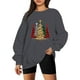 thumbnail image 2 of Gibobby Sudadera Navidad mujer Navidad Mujer Casual Manga Larga Impreso Sudadera Suelta Cuello Redondo Y 2 K Sudadera Blusa(Gris oscuro,XG), 2 of 4