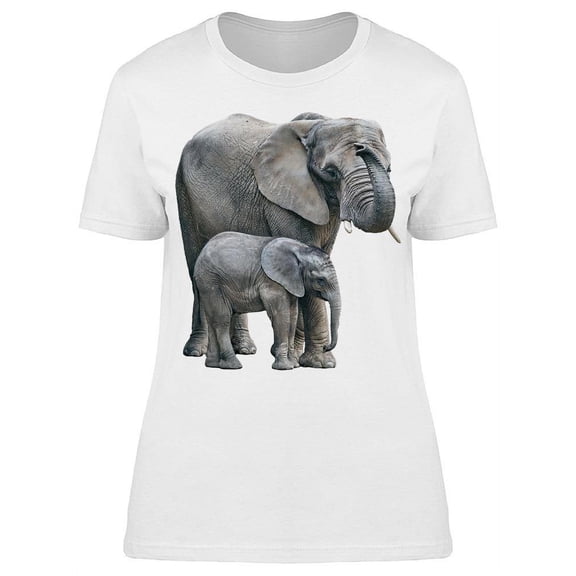 Baby Elephant, Mother Elephant T-Shirt Women -Image by Shutterstock, Female XX-Large