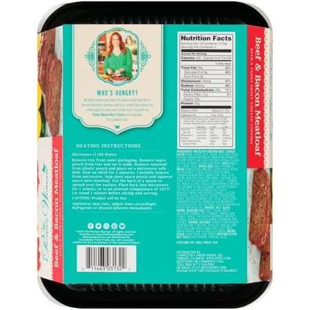 The Pioneer Woman® Beef & Bacon Meatloaf 12 oz. Tray - Walmart.com