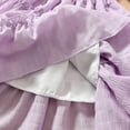 thumbnail image 7 of GaThRRgYP Toddler Girl Clothes Sales Kids Baby Girls Sleeveless Doll Collar Vest Dress Princess Dress,Girls'Summer New Sleeveless Ruffled Round-Neck Mesh Princess Bow Skirt Purple 1-8 Years, 7 of 7