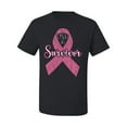 thumbnail image 2 of Wild Bobby Pink I'm A Breast Cancer Survivor Breast Cancer Awareness Men Tee, Black, Small, 2 of 6