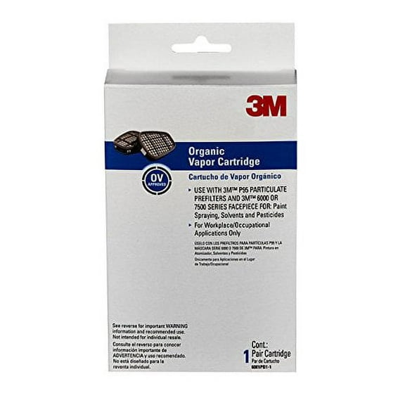 3M 6001PB1-1 Organic Vapor Replacement Cartridge, 1-Pair