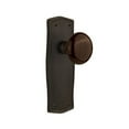 thumbnail image 6 of Nostalgic Warehouse Prabrn_Psg_238_Nk Brown Porcelain Solid Brass Passage Door Knob Set -, 6 of 7
