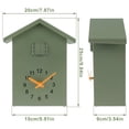 thumbnail image 2 of AMERTEER Cuckoo Clock Minimalist 9.8” Plastic Wall Clock with Chimer  Green, 2 of 10