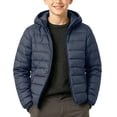 thumbnail image 2 of Cethrio Boys Puffer Jackets Size 14-16, Warm Casual Long Sleeve Zip up Winter Outerwear with Pockets Gray, 2 of 6
