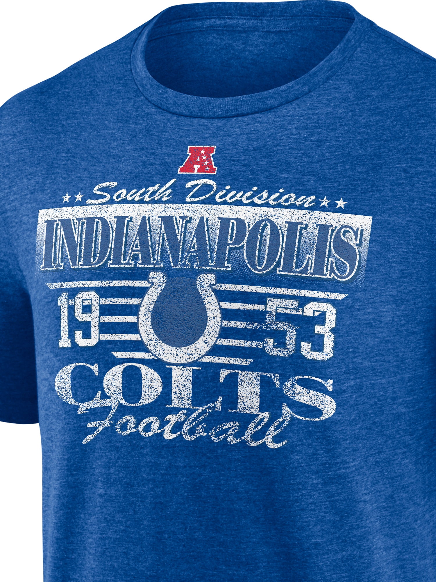 NFL Indianapolis Colts Men's Synthetic Blue Heather Short Sleeve T-Shirt