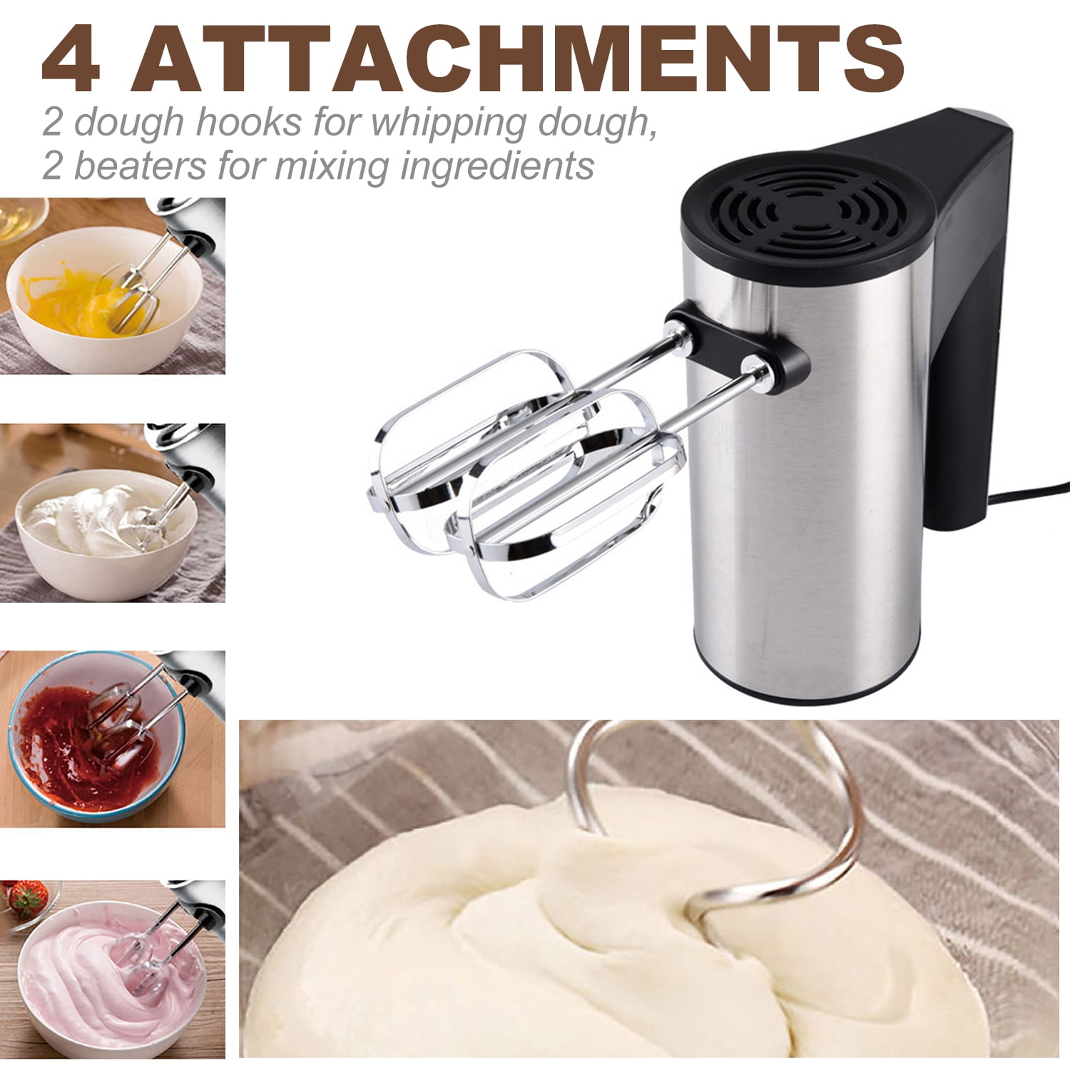 Hand Mixer Electric 251W Multispeed Hand Mixer with Button, Easy Eject