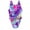 Purple, variant on Rhuody Girls Swimsuit 12-13 Years Baby Kids Summer Print Training Swimwear Swimsuit Fashion Clothes Adorable Beach Wear Hot Pink