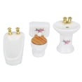 thumbnail image 2 of 1/24 Dollhouse Bathtub, Exquisite Design Concise Structure Excellent Workmanship Dollhouse Bathroom Set, For Kids Children White,Four Leaf Clover,Rose, 2 of 8