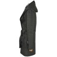 thumbnail image 4 of FeiKong Chaqueta de abrigo tipo parka larga acolchada color carbón con capucha para niñas, 4 of 5