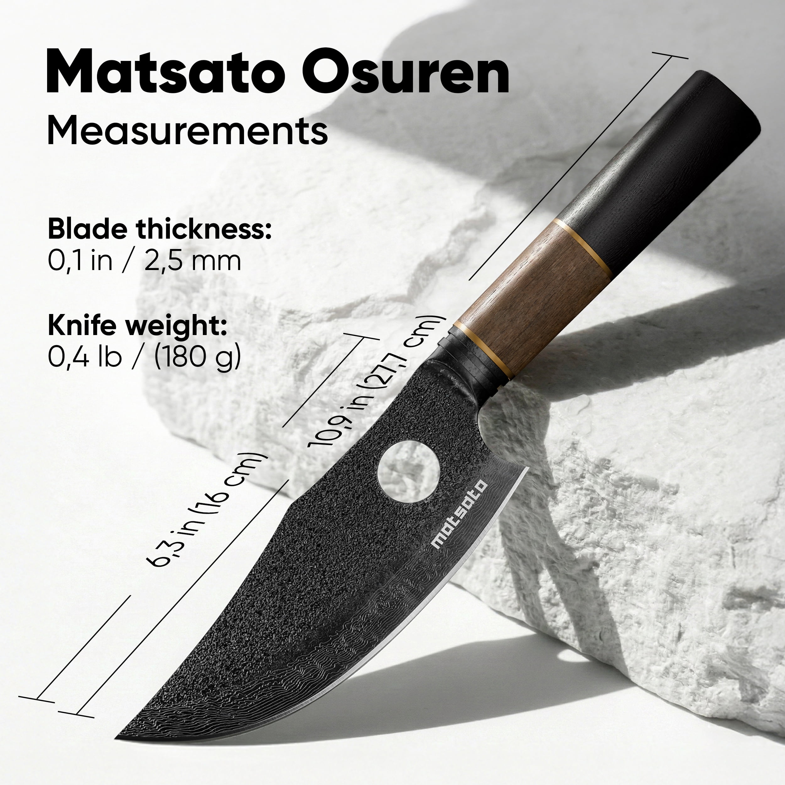 Matsato Osuren Japanese Chef Knife Stainless Steel Kitchen Knife 6.3 Inch