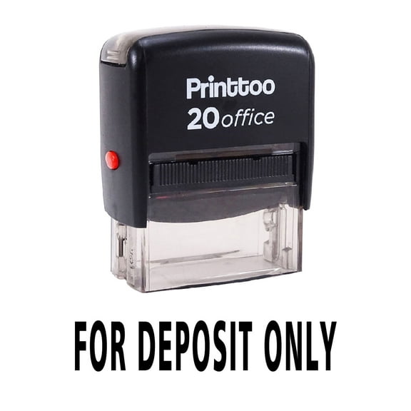 Printtoo FOR DEPOSIT ONLY Self Inking Rubber Stamp Office Stationary Custom Stamp-Black