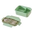 thumbnail image 4 of Japanese Bento Lunch Box 1250ml Leakproof Multifunctional Office Bento Box Food 2 Grids Green, 4 of 9