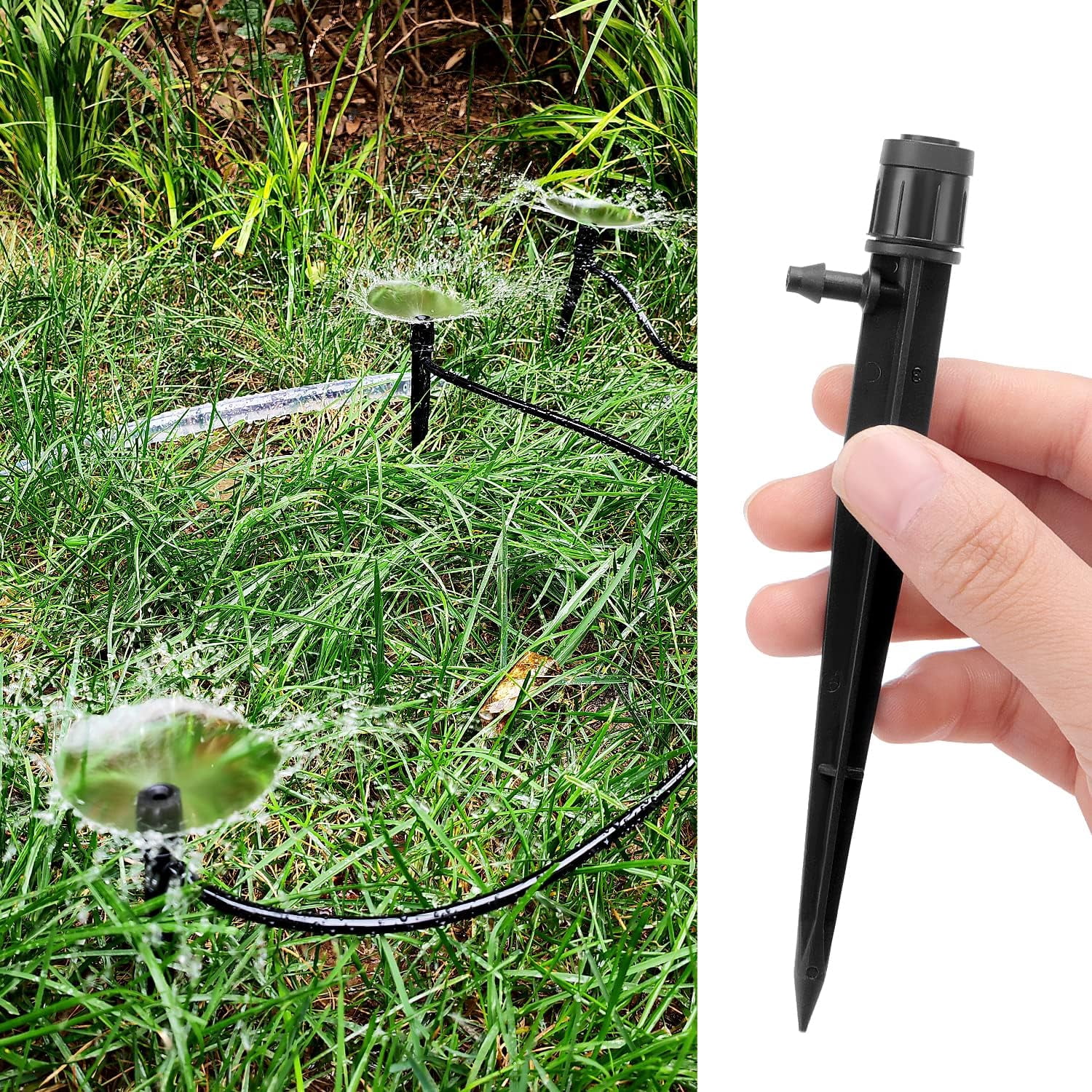 Micro Sprinkler with Adjustable Flow, Anti Clogging Drip Irrigation Emitters for Gardens, Lawns, and Pots, Slow and Steady Watering Rate for Thriving Plants