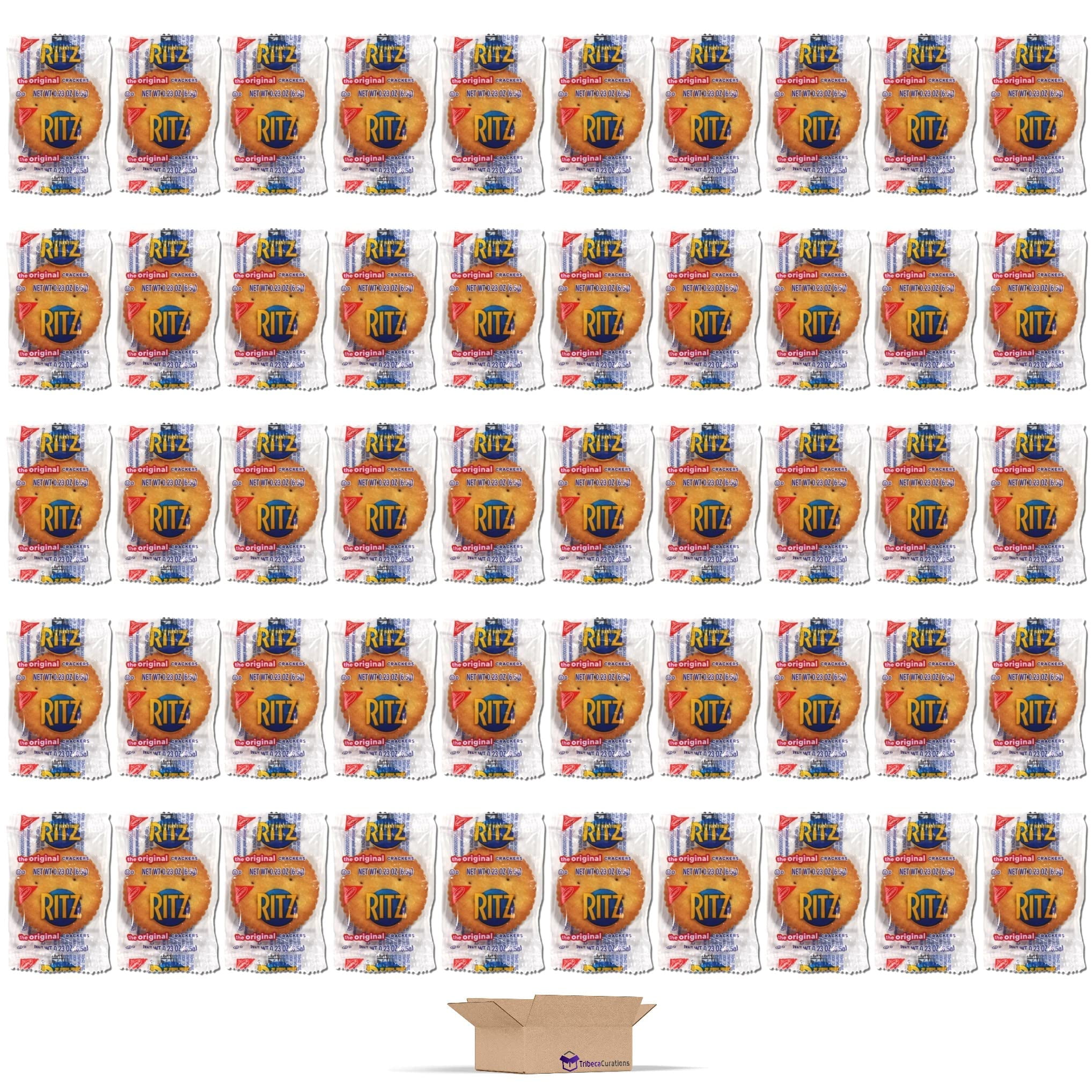 (2 pack) Ritz Individually Wrapped Buttery Crackers Value Pack   2 Count | Pack of 50 (100 Total Crackers)