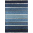 thumbnail image 1 of Bashian S176-BL-2.6X8-ALM64 Bashian Contempo Collection Striped Contemporary 100 Percent Wool Hand Loomed Area Rug, Blue - 2 ft. 6 in. x 8 ft., 1 of 1