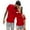 Red, variant on XEGLSBU T Shirts for Women Long Sleeve Casual Solid Color With Electrocardiogram Print Round Neck Short Sleeve Lover's Clothes Girl Red Size XXL