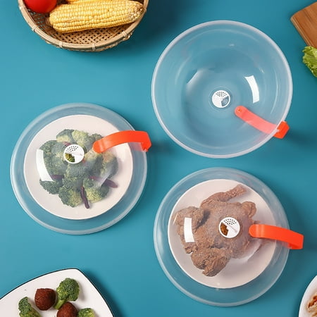 

Bcloud Microwave Splatter Cover Food Grade Heat Resistant Plastic Microwave Food Plate Cover Guard Lid for Home