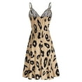 thumbnail image 4 of IROINNID A-Line Dress For Women Casual Print Sleeveless Sling Dress V-Neck Knee-Length Dress, 4 of 6