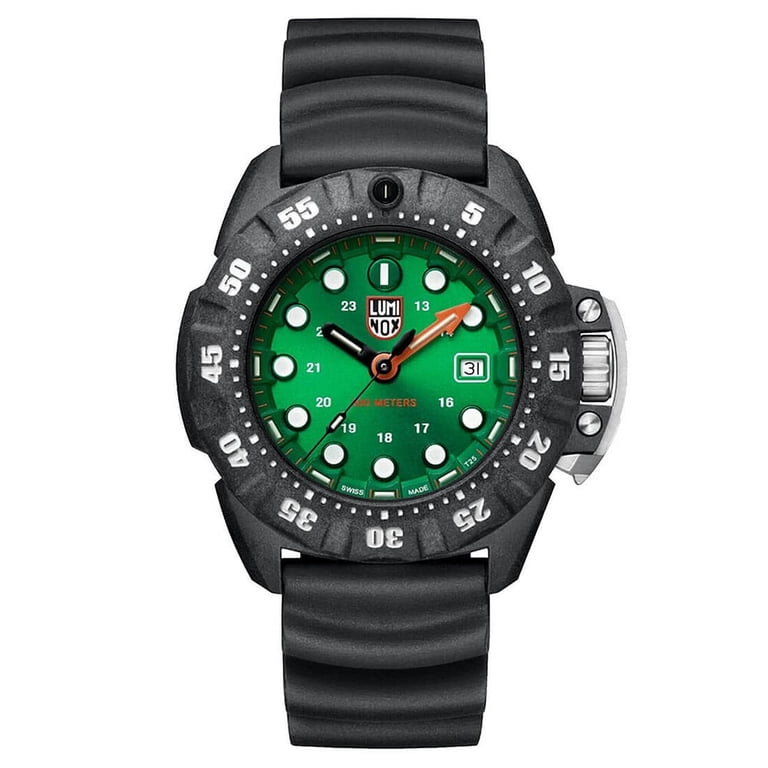 Luminox Scott Cassell Deep Dive Carbonox Green Dial Quartz Mens
