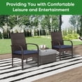thumbnail image 7 of SAILARY 2 Pcs Wicker Patio Dining Padded Cushions, Outdoor Rattan Chairs with Armrest Support 350 lb, Brown, 7 of 7