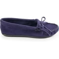 thumbnail image 2 of Minnetonka Women's Kilty Hardsole Moccasins, Navy, 9 W US, 2 of 5