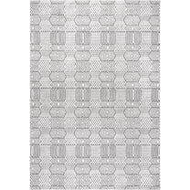nuLOOM Stacey Textured Modern Geometric Indoor/Outdoor Area Rug, 6' 7" x 9', Gray