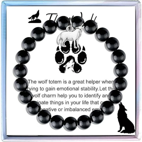 Men's Wolf Bracelets Women's Men's Bracelets - Wolf Totem Animal Charm Bracelet
