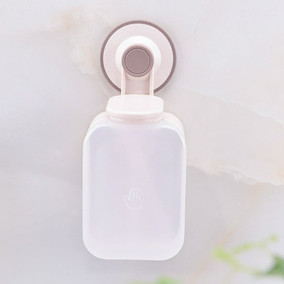 OUNONA Punch Free Wall Mounted Soap Dispenser Beige Abs Plastic 1Pack Kitchen Sink