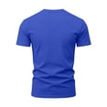 thumbnail image 5 of Mens T-Shirts Summer Solid Casual V Neck Short Sleeve Basic Tops with Pocket Office Shirts, 5 of 9
