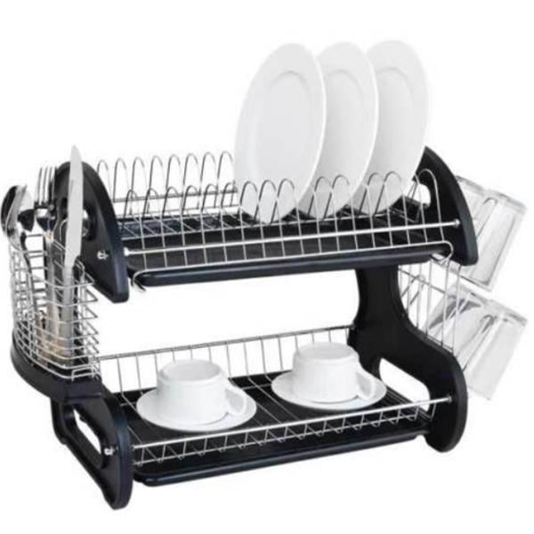 Details about   White Stainless Steel Kitchen Shelf Dish Drying Rack Storage Rack Tableware US 