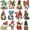 A, variant on 24 Pcs Christmas Gnome Wooden Hanging Ornaments Gnome Wood Ornaments For Christmas Tree Gnome Tree Decor 2D Wood Design