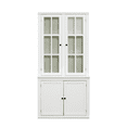 thumbnail image 4 of Traditional Style Display Cabinet with Double Glass Doors, Ample Storage China Hutch for Living Room, Kitchen, Home Office or Studio - White, 4 of 9